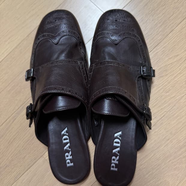 급처 [265] 프라다 몽크 스트랩 레더 뮬