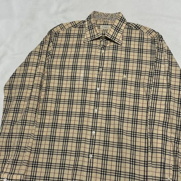 2XL 버버리 슬림핏 노바체크 셔츠