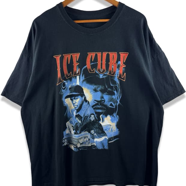 Ice Cube 그래픽 페이딩 티셔츠3917