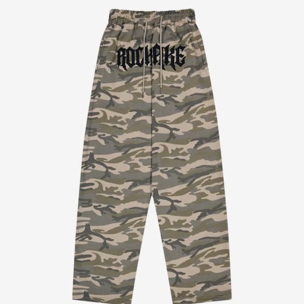 락케이크 카모 팬츠 베이지