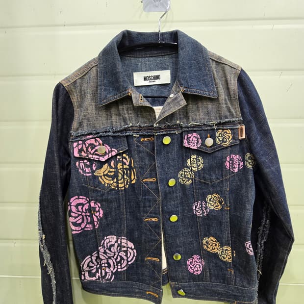 모스키노 플라워 프린팅 데님 자켓