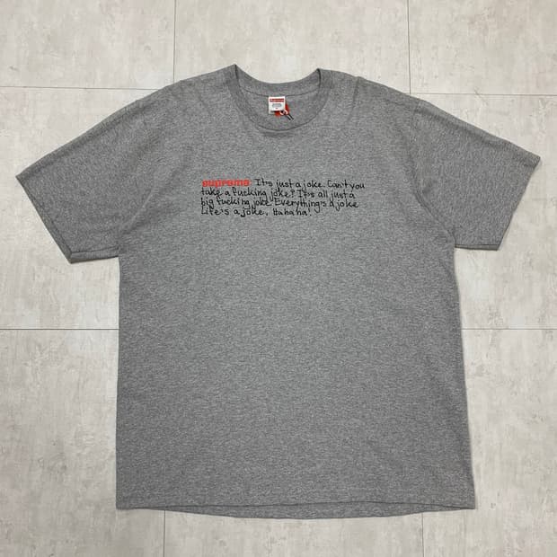 슈프림 조크 티셔츠 헤더 그레이 FW25 #590