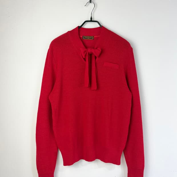 80s YSL tricots 보타이 니트