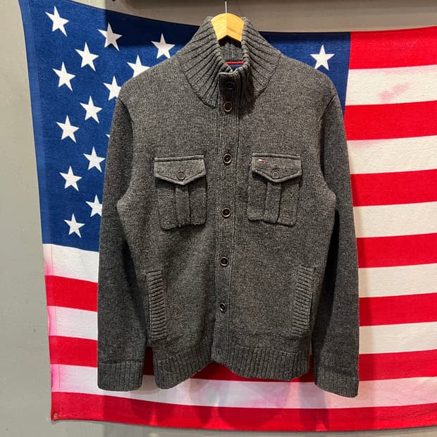 타미힐피거 니트 자켓