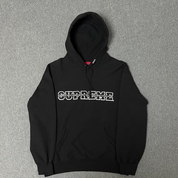 슈프림 24FW 컬리지에이트 아크로님 후드 블랙