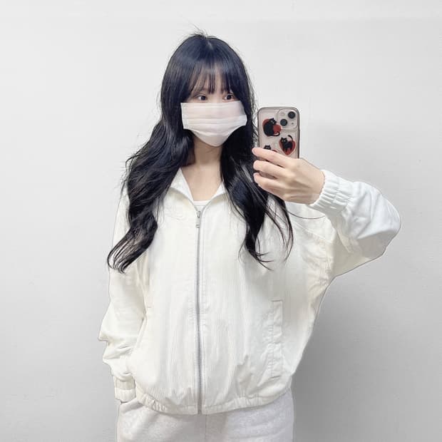 나이키 코듀로이 자켓 화이트