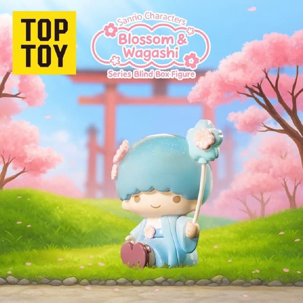 (미개봉)탑토이 산리오 리틀트윈스타 키키 벚꽃 화과자 사쿠라 피규어 가챠