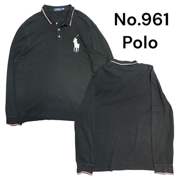 폴로 신형 빅포니 블랙 럭비티 쭉티 롱슬리브 pk티