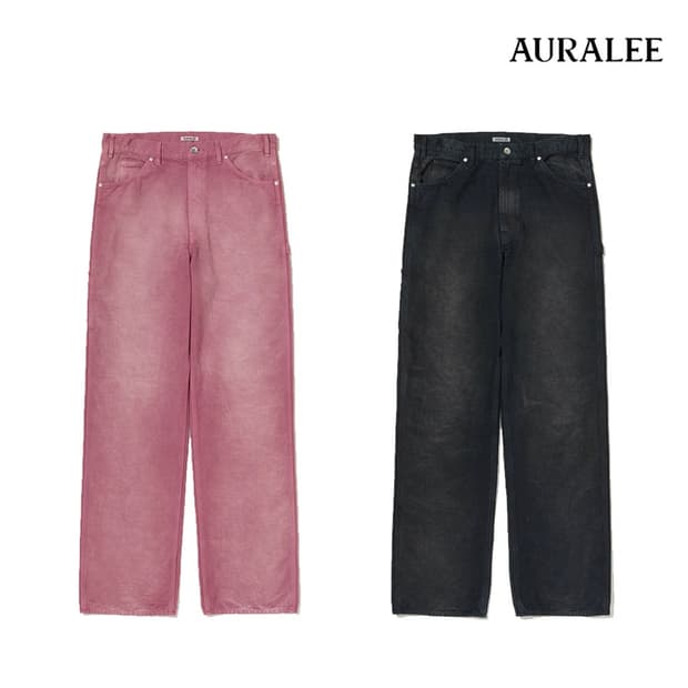 오라리 25AW 프로덕트 다이드 덕 팬츠 (페인터) 5사이즈