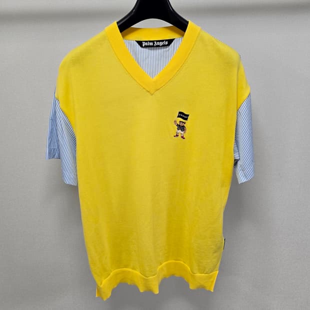 팜엔젤스 옐로우 베어 반팔 니트 xl사이즈 105 판매