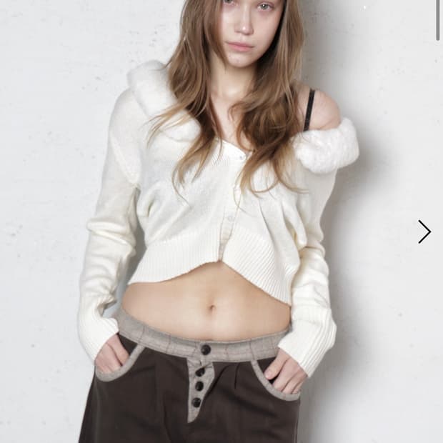 오운서 버니 퍼 가디건 새상품