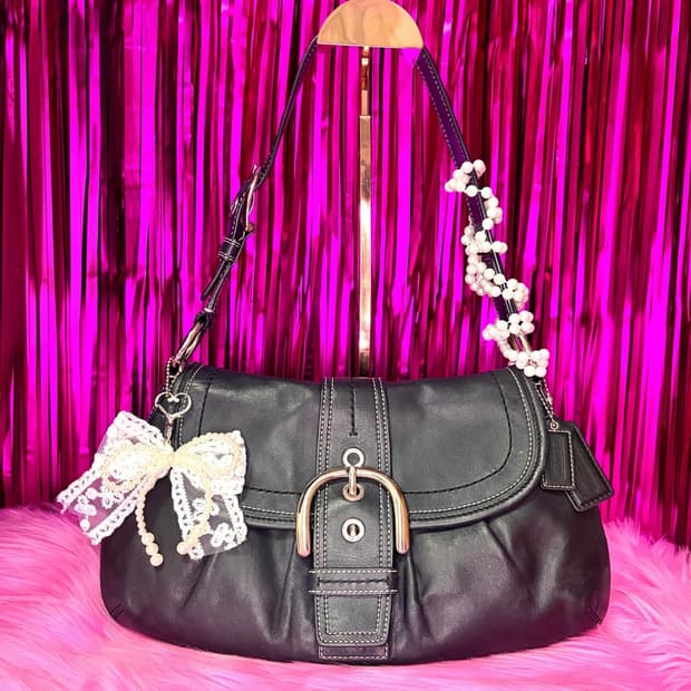 🎐Sale🐈‍⬛데일리) Coach 코치 숄더백 블랙레더
