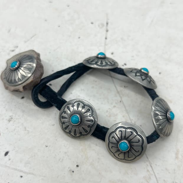 Yuketen Leather Bracelet with Concho