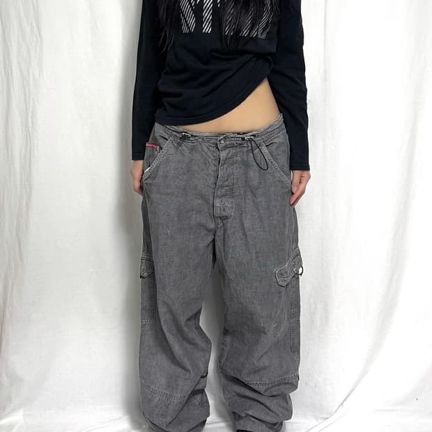 Gray cargo pants