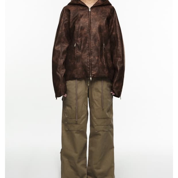 나체  OVERLAP PINTUCK PANTS (UNISEX) VINTA