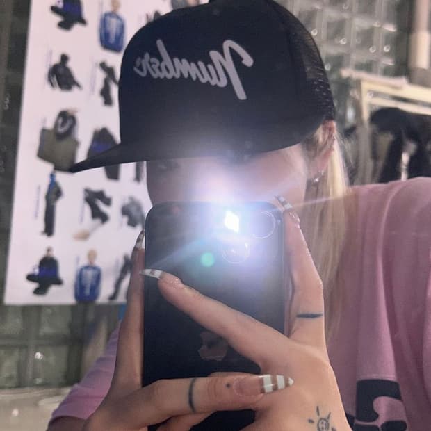 PRINTED MESH C 넘버9 프린트 메쉬 캡