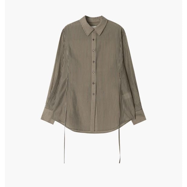 26SS SHEER STRAP BLOUSE / BROWN
