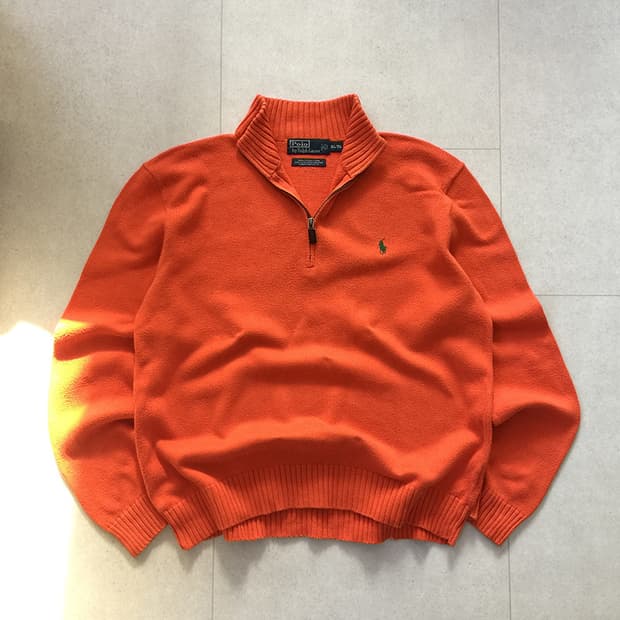 (MAN) 폴로랄프로렌 반집업 니트스웨터 L