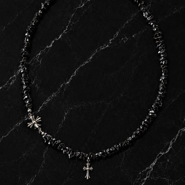 THISTLE – Obsidian Cross Necklace