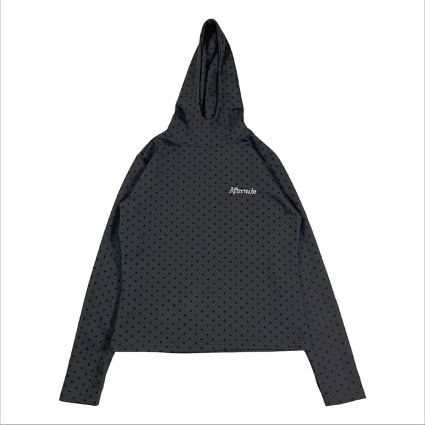 POLKA DOT HOODIE (CHARCOAL)