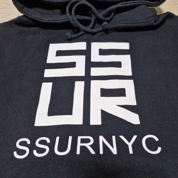 00s SSUR NYC 블랙 후드스웻 made in USA