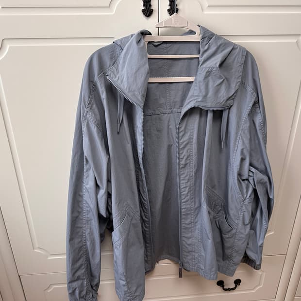 유니클로 U 후드블루종 