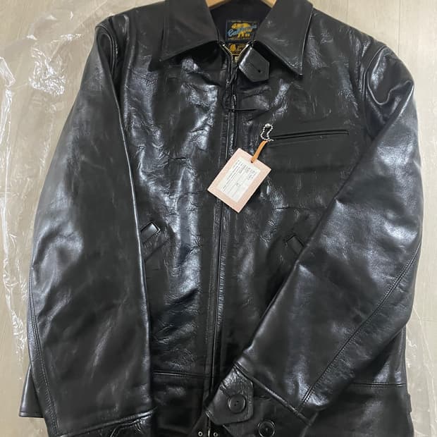 레이보우 컨트리 허큘리스 레더 자켓 블랙 새상품 42 사이즈