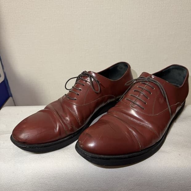 구찌 버건디 레더 슈즈