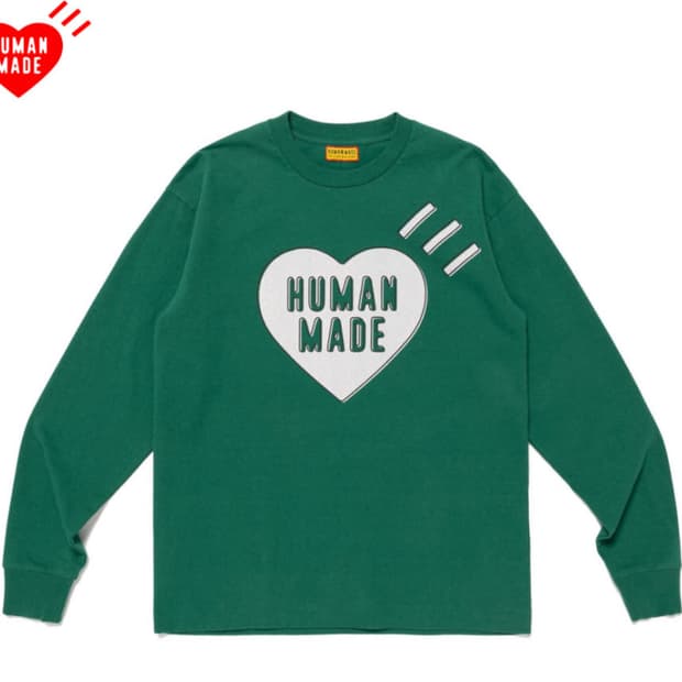 Humanmade 휴먼메이드 롱슬리브 그린 s
