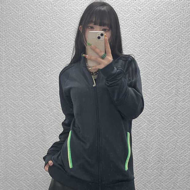 아디다스 00's 레트로 네온그린 져지 집업 105 C09518