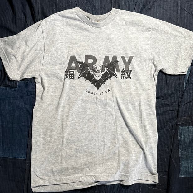 00‘s U.S Army 박쥐 패턴 스텐실 IPFU 티셔츠 M