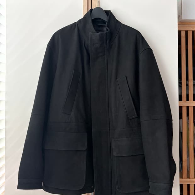 M) 자라 레더 카코트