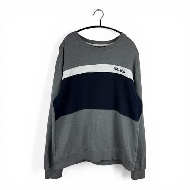 (XL) 게스 배색 맨투맨