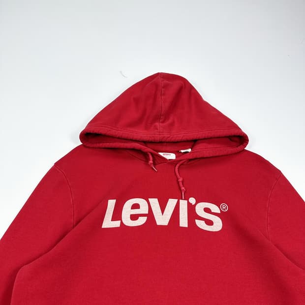 리바이스 오리지널 레드 이니셜 후드티 (L)