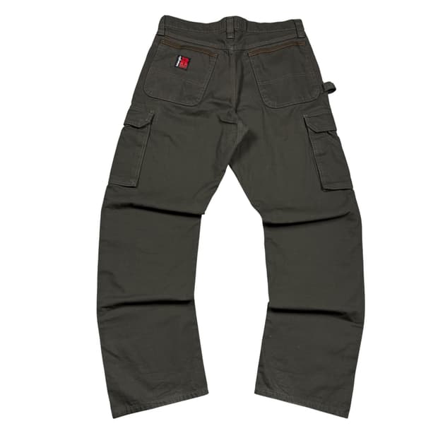 랭글러 카키컬러 카펜터 립스탑 카고 팬츠