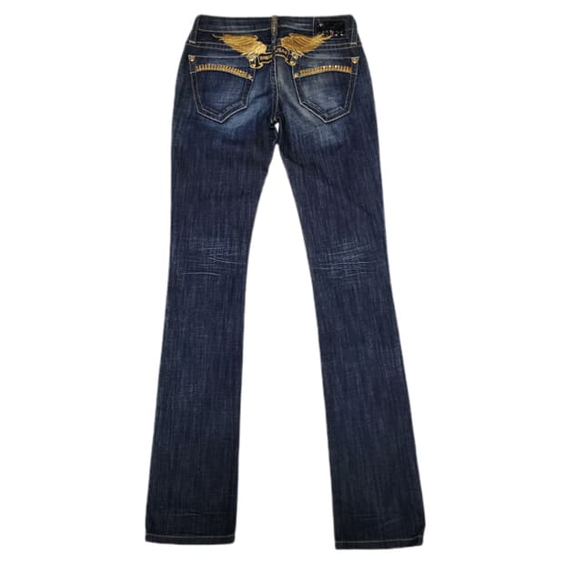 Robin's Jean Y2k USA 자수 이태리 원단 데님팬츠