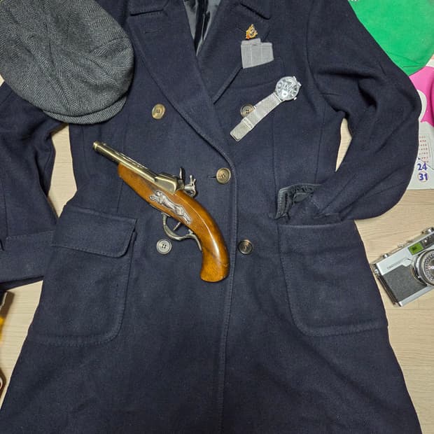 히든앤이로 프리미엄 더블브레스티드 코트 더블코트 폴로코트 