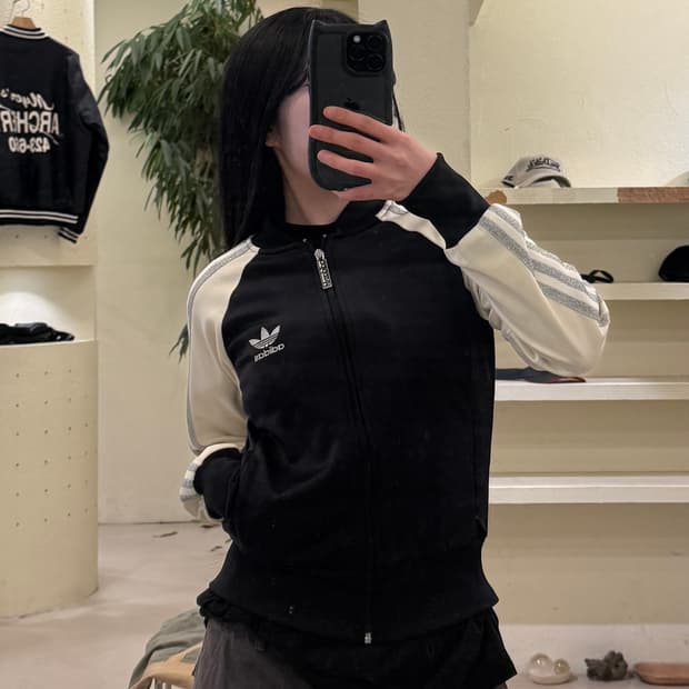 아디다스 슈퍼걸 글로시 배색 져지 U136