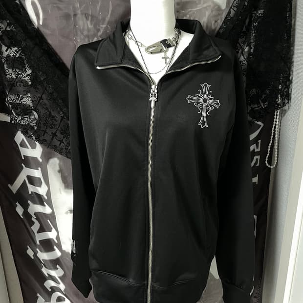 크롬하츠깔 Y2k 빈티지 핫픽스 집업 져지 십자가 크로스고스펑크고스오즈온