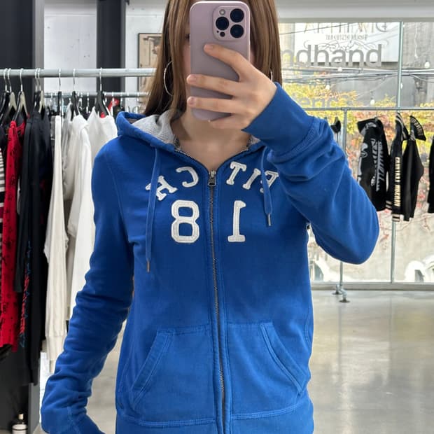 아베크롬비 후드집업 블루