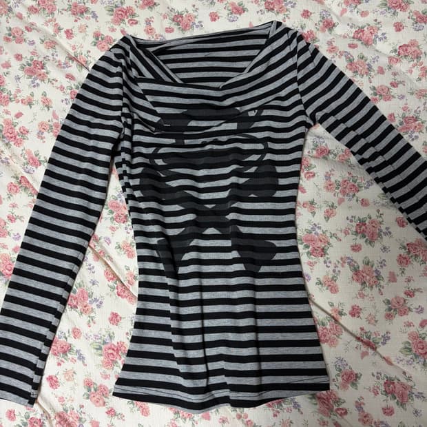 폴프랭크 스트라이프 롱슬리브 딱붙핏