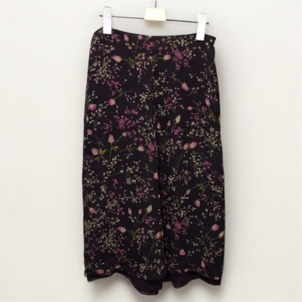 막스마라 플라워 레이스 배색 실크스커트 