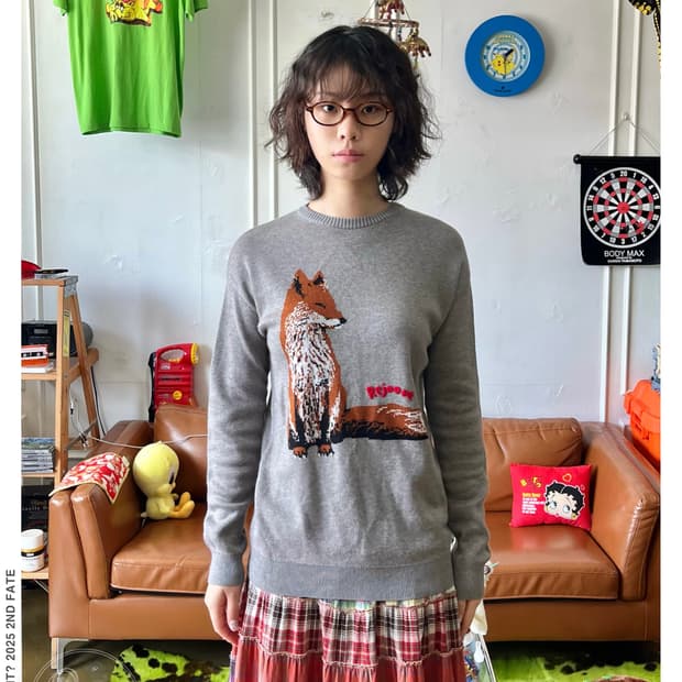 Rejoove by Noriko Maeda Fox Print Knit