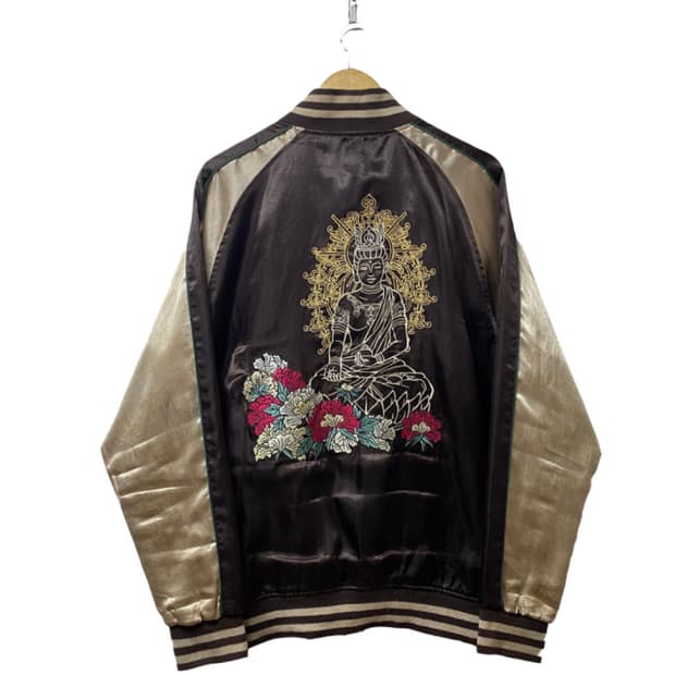 일본 빈티지 자수 스카잔 L