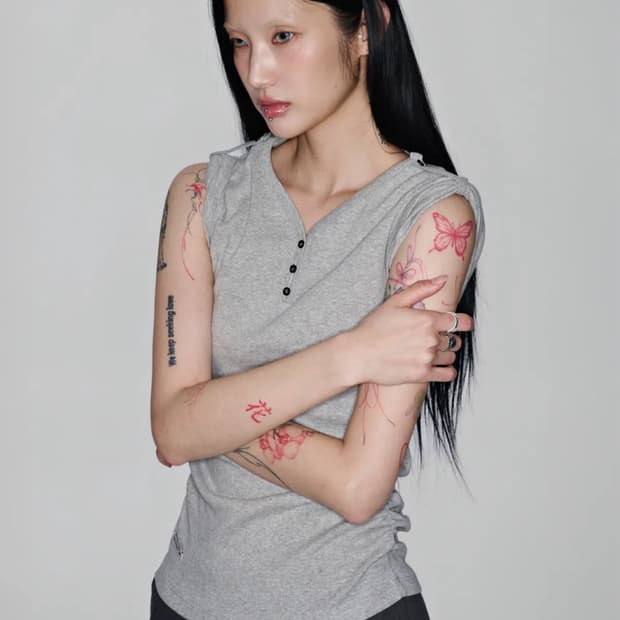 [소흘] Shoulder Tab T (그레이)