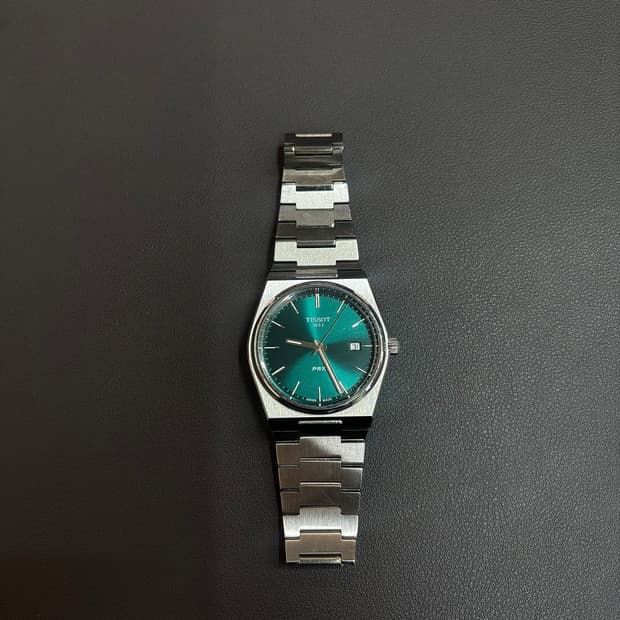 티쏘 PRX 40mm 쿼츠 스틸 그린