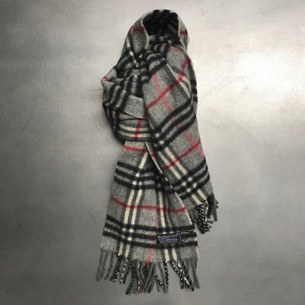 버버리 정품 램스울 머플러 그레이