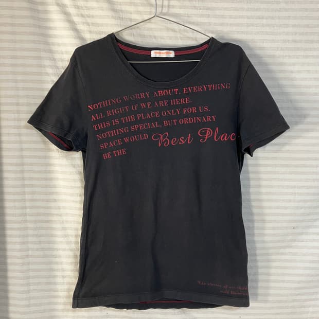 빈티지 블랙 펑키 레터링 반팔 999 y2k 스트릿 갸루 펑키 일본빈티지