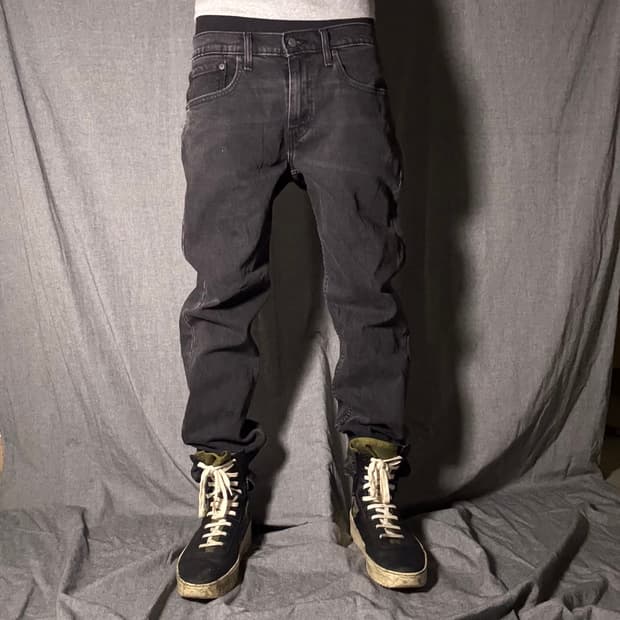 리바이스 502 흑청 데님팬츠