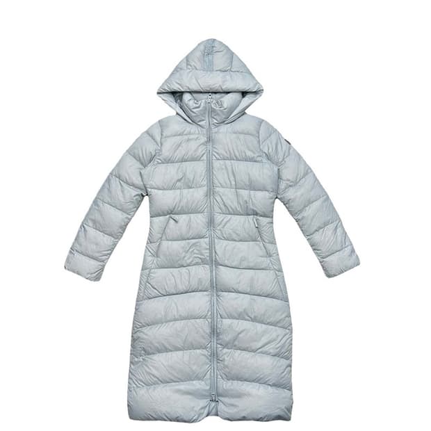 노스페이스 우먼즈 경량 덕다운 롱패딩 라이트블루 85